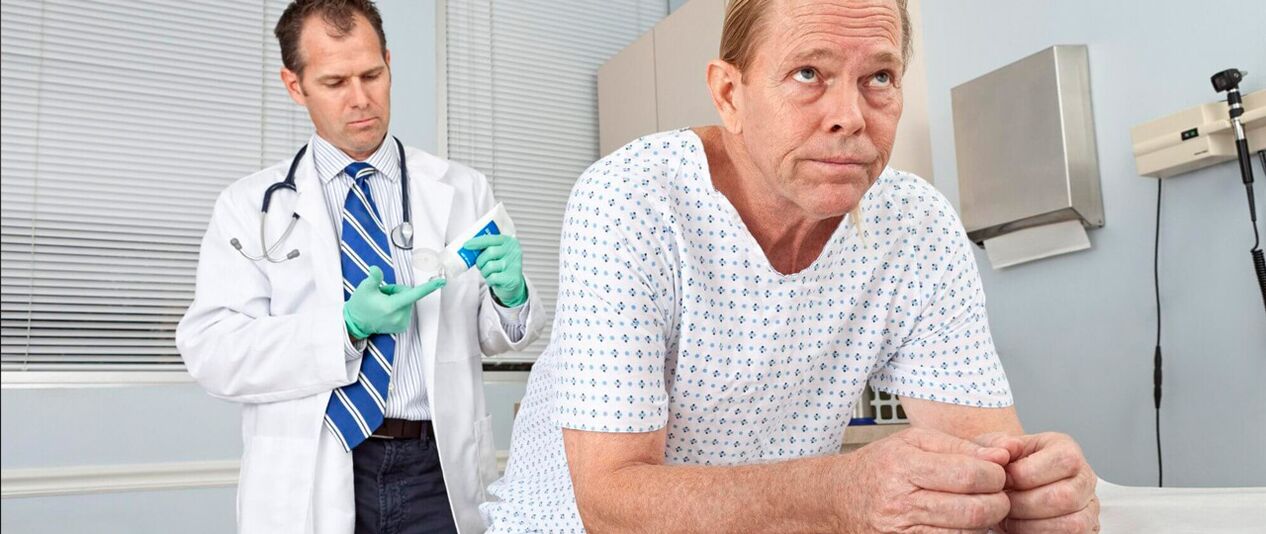 Patient atteint de prostatite chez un procipicologue